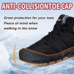 Maxome Men's Snow Boots,Winter Boots for Men,Fur Lined Snow Boots for Men,Winter Snow Boots,Waterproof Comfortable Non-Slip Ankle Short Lace Boots,Outdoor Lightweight Warm Snow Shoes for Walking,Skiing o,hiking