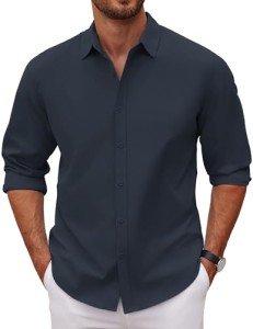 COOFANDY Men's Casual Long Sleeve Button Down Shirt