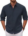 COOFANDY Men's Casual Long Sleeve Button Down Shirt