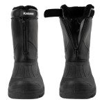 Knixmax Men's Winter Boots Waterproof Snow Shoes Mid Calf Insulated Booties Warm Outdoor Hiking Walking Skiing Boots for Men Black Size 11