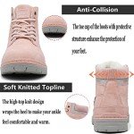 Men's Winter Booties Short Lace Boot Warm Fur Lined Ankle Boots Anti Slip Waterproof Outdoor Walking Shoes Hiking Climbing Shoes for Women