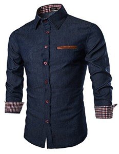 Men's Casual Ultramarine Blue Button Down Shirt
