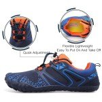 L-RUN Water Shoes for Men Women Barefoot Quick-Dry Aqua Outdoor Athletic Sport Shoes for Kayaking, Boating, Hiking, Surfing, Walking Blue, 12.5 Women/10.5 Men