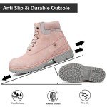 Men's Winter Booties Short Lace Boot Warm Fur Lined Ankle Boots Anti Slip Waterproof Outdoor Walking Shoes Hiking Climbing Shoes for Women