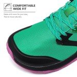 HOBIBEAR Men's Trail Running Shoes Lightweight Wide Toe Box Walking Shoes Breathable Non-Slip Trekking Sneakers Trailing Cross Training Shoes Hiking Outdoor Casual Workout Runner Green