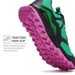 HOBIBEAR Men's Trail Running Shoes Lightweight Wide Toe Box Walking Shoes Breathable Non-Slip Trekking Sneakers Trailing Cross Training Shoes Hiking Outdoor Casual Workout Runner Green