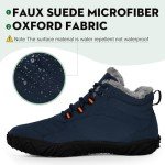 Barefoot Hiking Boots for Mens Womens, Winter Wide Toe Hike Footwear Barefoot Shoes, Non-Slip Minimalist Zero Drop Short Boots for Hiking Walking Outdoor