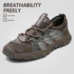 ASHION Shoes for Men Lightweight Breathable Slip On Walking Shoes Summer Quick Dry Water Shoes Outdoor Hiking Shoes Men Aqua Shoes for Sports Diving Sailing Trekking Fishing Shoes Brownishy US 8