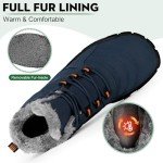 Barefoot Hiking Boots for Mens Womens, Winter Wide Toe Hike Footwear Barefoot Shoes, Non-Slip Minimalist Zero Drop Short Boots for Hiking Walking Outdoor