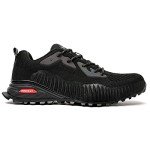 Kricely Men's Trail Running Shoes Fashion Hiking Sneakers for Men Black Tennis Cross Training Shoe Mens Casual Outdoor Walking Footwear Size 8.5