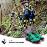 HOBIBEAR Men's Trail Running Shoes Lightweight Wide Toe Box Walking Shoes Breathable Non-Slip Trekking Sneakers Trailing Cross Training Shoes Hiking Outdoor Casual Workout Runner Green