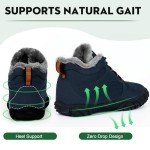Barefoot Hiking Boots for Mens Womens, Winter Wide Toe Hike Footwear Barefoot Shoes, Non-Slip Minimalist Zero Drop Short Boots for Hiking Walking Outdoor