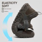 ASHION Shoes for Men Lightweight Breathable Slip On Walking Shoes Summer Quick Dry Water Shoes Outdoor Hiking Shoes Men Aqua Shoes for Sports Diving Sailing Trekking Fishing Shoes Brownishy US 8