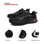 Kricely Men's Trail Running Shoes Fashion Hiking Sneakers for Men Black Tennis Cross Training Shoe Mens Casual Outdoor Walking Footwear Size 8.5