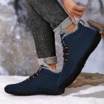 Barefoot Hiking Boots for Mens Womens, Winter Wide Toe Hike Footwear Barefoot Shoes, Non-Slip Minimalist Zero Drop Short Boots for Hiking Walking Outdoor