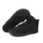 Men's Women's Winter Snow Boots, Slip On Warm Fur Lined Zero Drop Barefoot Hiking Boots, Wide Toe Box Ankle Booties, Minimalist Waterproof Non-Slip Sneakers Hike Shoes for Hiking Walking Outdoor,