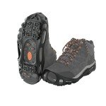 Crampons Ice Cleats Snow Traction Cleats for Walking on Snow and Ice Women Men Winter Outdoor Anti Slip Ice Grips for Hiking Fishing Climbing Boots Shoes (Black, X-Large[Women:11.5-14/Men:10.5-13)