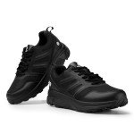 FitVille Men’s Running Shoes Wide Width Mens Sneaker Black Walking Shoes with Arch Support Extra Wide Hiking Shoes for Trekking Outdoor Sports (JetBlack, X-Wide 9)