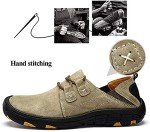 Asifn Men's Loafers & Slip-ons Casual Leather Oxford Driving Flats Outdoor Walking Fashion Hiking Shoes Brown(9.5-10 M US,10.63'' Heel to Toe