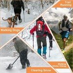 Crampons Ice Cleats Snow Traction Cleats for Walking on Snow and Ice Women Men Winter Outdoor Anti Slip Ice Grips for Hiking Fishing Climbing Boots Shoes (Black, X-Large[Women:11.5-14/Men:10.5-13)