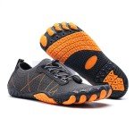 Water Shoes Men Water Shoes for Women Beach Shoes for Mens Womens Aqua Swim Shoes Quick Dry Water Shoes Aqua Shoes Aqua Yoga Socks for Hiking Walking Diving Surf Outdoor, Orange, 8.5 Wide Women/7 Wide