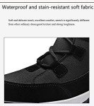 Men's Women's Ankle Boots Fur Waterproof Anti-Slip Lightweight Cozy Bootie Casual Outdoor Hiking Walking Comfortable Shoes(Grey,10.5 Women/9.5 Men