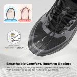 FitVille Men's Wide Hiking Shoes for Men Low-top Outdoor Walking Shoes Trekking Trails Sneakers for Outdoor Trailing Trekking Camping Walking