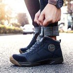 UPSOLO Mens Snow Boots Ankle Booties Winter Shoes Trekking & Hiking Warm Soft Sole Fully Fur Lined Anti-Slip Cotton Fluff Outdoor Casual Walking Lightweight Sneakers(6118 Blue 48)