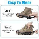 Ice Cleats Anti Slip Crampons 9 Studs Snow Ice Grips for Shoes and Boots Men Women Traction Cleats Grippers for Winter Outdoor Climbing Hiking Walking (X-Large(10-13 men/11.5-14 Women))