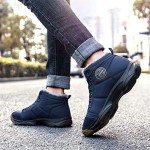 UPSOLO Mens Snow Boots Ankle Booties Winter Shoes Trekking & Hiking Warm Soft Sole Fully Fur Lined Anti-Slip Cotton Fluff Outdoor Casual Walking Lightweight Sneakers(6118 Blue 48)