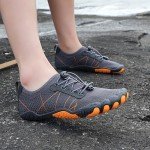Water Shoes Men Water Shoes for Women Beach Shoes for Mens Womens Aqua Swim Shoes Quick Dry Water Shoes Aqua Shoes Aqua Yoga Socks for Hiking Walking Diving Surf Outdoor, Orange, 8.5 Wide Women/7 Wide