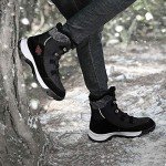 Men's Women's Ankle Boots Fur Waterproof Anti-Slip Lightweight Cozy Bootie Casual Outdoor Hiking Walking Comfortable Shoes(Grey,10.5 Women/9.5 Men