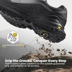 FitVille Men's Wide Hiking Shoes for Men Low-top Outdoor Walking Shoes Trekking Trails Sneakers for Outdoor Trailing Trekking Camping Walking