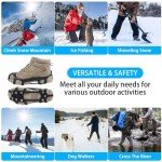 Ice Cleats Anti Slip Crampons 9 Studs Snow Ice Grips for Shoes and Boots Men Women Traction Cleats Grippers for Winter Outdoor Climbing Hiking Walking (X-Large(10-13 men/11.5-14 Women))
