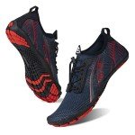 Water Shoes for Men and Women Barefoot Quick-Dry Aqua Sock Outdoor Athletic Sport Shoes for Kayaking, Boating, Hiking, Surfing, Walking (M-Red/Blue, 42)