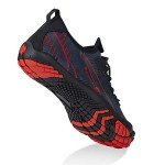 Water Shoes for Men and Women Barefoot Quick-Dry Aqua Sock Outdoor Athletic Sport Shoes for Kayaking, Boating, Hiking, Surfing, Walking (M-Red/Blue, 42)