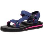 Dodow Mens Athletic Sport Outdoor Walking Sandals Hiking Water Sandal Beach Shoes, Bluerose, 8 Women/6 Men