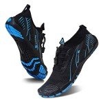 Water Shoes for Men and Women Barefoot Quick-Dry Aqua Sock Outdoor Athletic Sport Shoes for Kayaking, Boating, Hiking, Surfing, Walking (M-Black/Blue, 38)