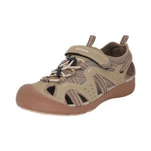 GRITION Mens Outdoor Hiking Sandals Summer Beach Closed Toe Water Sandal Waterproof Comfortable Fisherman Adventures Sport Athletic Walking Traveling Shoes Sandles, Beige, 9