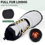 Hike Winter Footwear Barefoot Boots Mens Womens, Waterproof Winter Snow Boots, Warm Ankle Booties, Wide Toe Barefoot Hiking Boots, Non-Slip Zero Drop Sole Hike Shoes for Hiking Walking Outdoor, A3