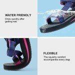Dodow Mens Athletic Sport Outdoor Walking Sandals Hiking Water Sandal Beach Shoes, Bluerose, 8 Women/6 Men