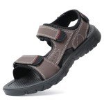 GSOHINO Men's Sport Sandals Open Toe Outdoor Beach Fisherman Sandals for Men Summer Athletic Lightweight Walking Hiking Casual Sandals Water Shoes, Brown, 11