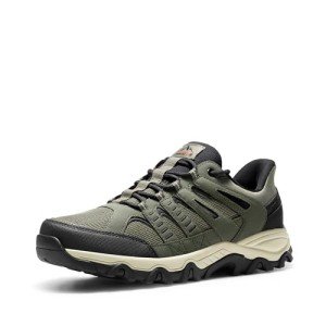 NORTIV 8 Men's Slip on Hiking Shoes Lightweight Trekking Camping Walking Outdoor Shoes, Army Green, 11