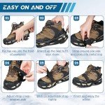 Ice Cleats for Shoes and Boots, Crampons for Hiking Snow Traction Cleats for Walking on Snow and Ice with 30 Stainless Steel Anti Slip Studs for Women Men Winter Outdoor Hiking Walking Jogging