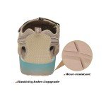 GRITION Mens Outdoor Hiking Sandals Summer Beach Closed Toe Water Sandal Waterproof Comfortable Fisherman Adventures Sport Athletic Walking Traveling Shoes Sandles, Beige, 9