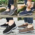 MNRWNVMG CNA Trop Shoes for Men,Breathable Orthopedic Travel Plimsolls,CNA Trop Men Outdoor Hiking Orthopedic Shoes Breathable Walking Loafers (10,Brown)