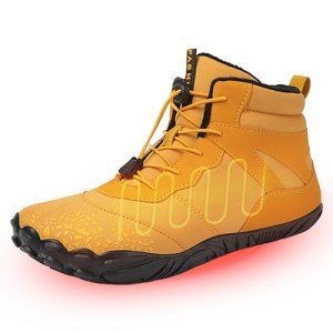 HERSIL Barefoot Boots, Winter Shoes for Men, Hiking Shoes Mens Womens Outdoor Athletic Sports Shoes Walking Shoes Trail Running Shoes Trekking Climbing Yellow