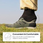 NORTIV 8 Men's Slip on Hiking Shoes Lightweight Trekking Camping Walking Outdoor Shoes, Army Green, 11