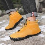 HERSIL Barefoot Boots, Winter Shoes for Men, Hiking Shoes Mens Womens Outdoor Athletic Sports Shoes Walking Shoes Trail Running Shoes Trekking Climbing Yellow
