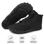 Hike Footwear Caspar Pro Non-Slip Waterproof Barefoot Shoes for Women and Men - Wide Toe Box Winter Hiking Shoes for Outdoor Adventure, Lightweight Barefoot Walking Boots for Comfort & Flexibility